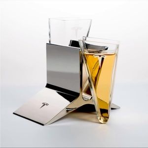 Limited Edition Tesla Sipping Glass and Stand